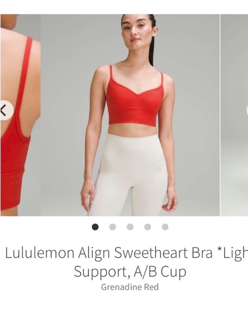 Lululemon Align Sweetheart Bra *Light Support A/B Grenadine Red Sz 6
